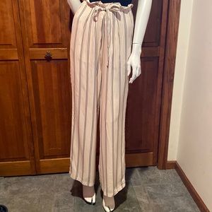 Rails Rooney Wide Leg Pants Peach/ Navy Stripe
